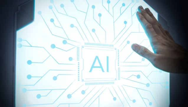 Futuristic AI technology microchip advanced innovation digital remix